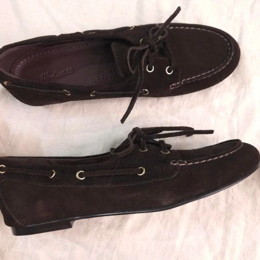 Madewell The Jamie Boat Shoe - Size 8.5/ Dark Carob/ NX055